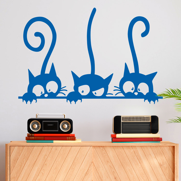 Wall Stickers: 3 Leaning Cats