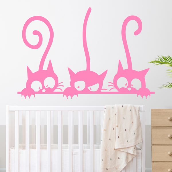 Wall Stickers: 3 Leaning Cats