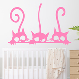Wall Stickers: 3 Leaning Cats 3