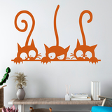 Wall Stickers: 3 Leaning Cats 4