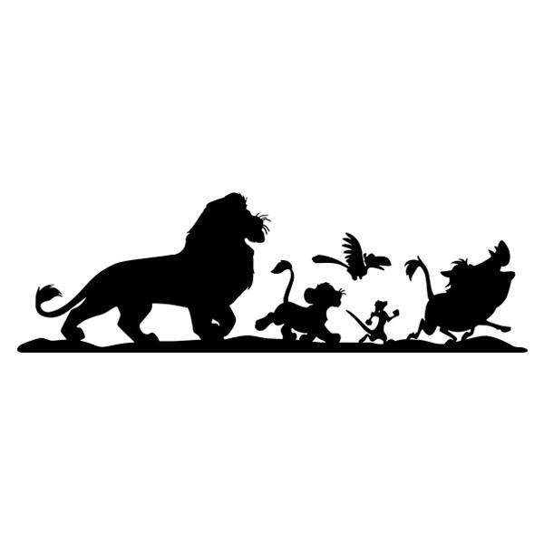 Stickers for Kids: Lion King Characters Silhouettes