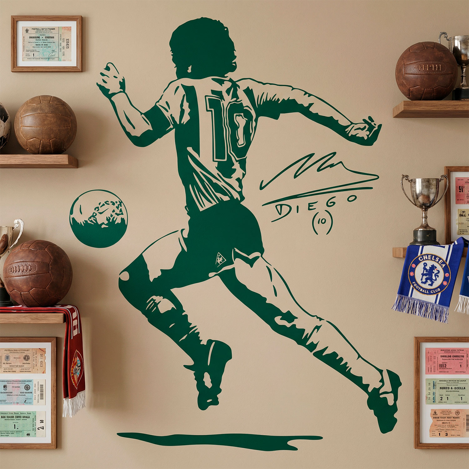 Wall Stickers: Diego Maradona el Pelusa