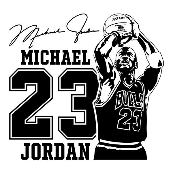 Wall Sticker Michael Jordan 23 | MuralDecal.com