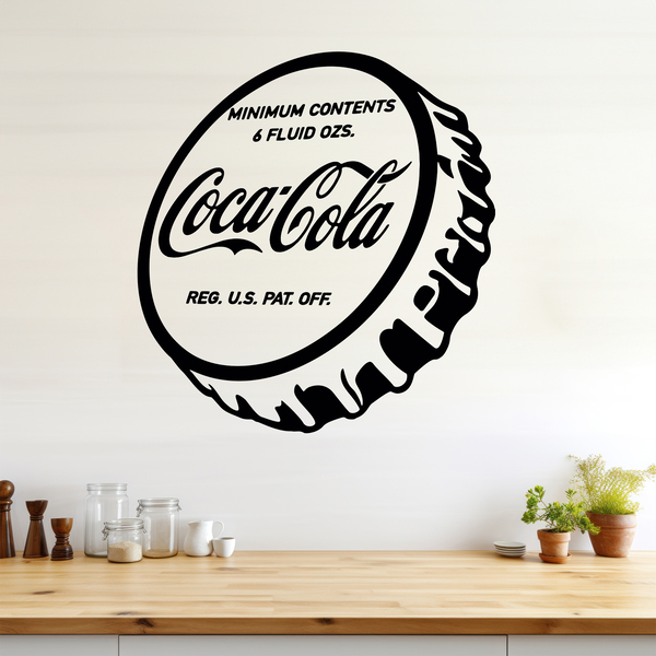 Coca-Cola Deco Fountain Service Wall Sticker Clean Wall Art Decal 14 x 7