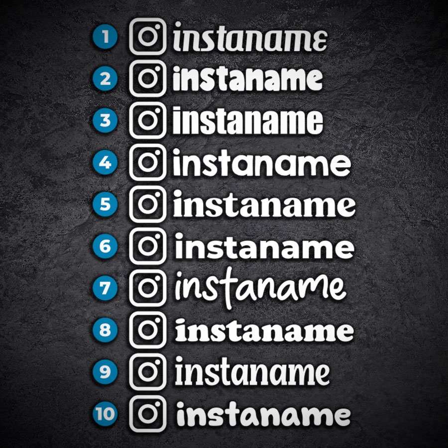 Car & Motorbike Stickers: Personalised Instagram