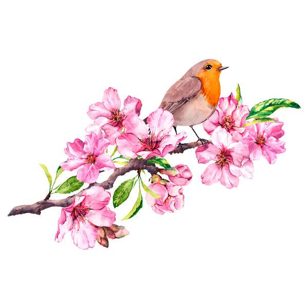 Wall Stickers: Bird among Orchids
