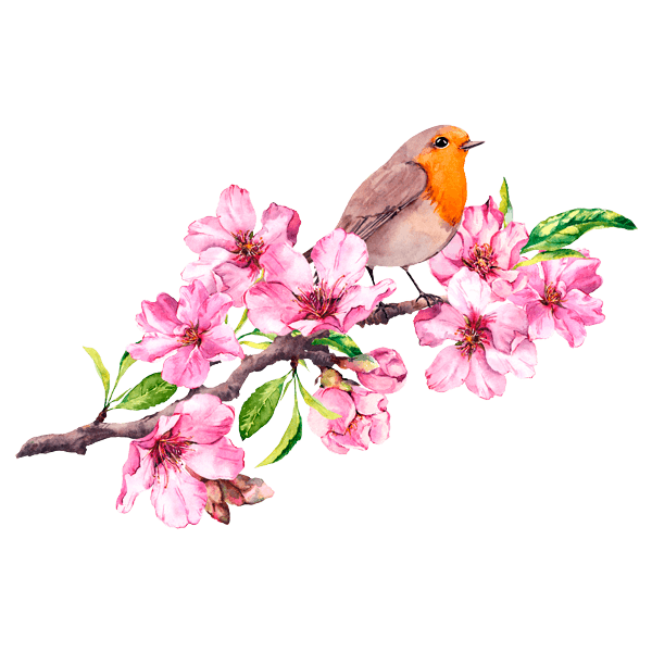 Wall Stickers: Bird among Orchids 0