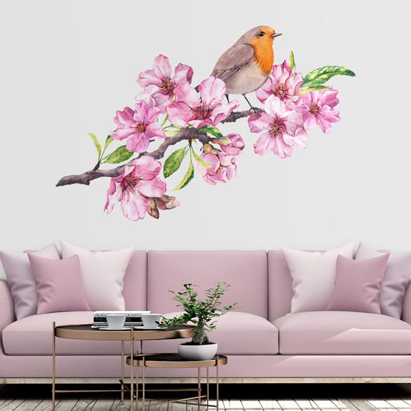 Wall Stickers: Bird among Orchids