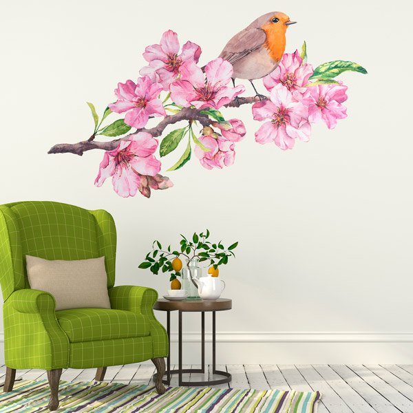 Wall Stickers: Bird among Orchids