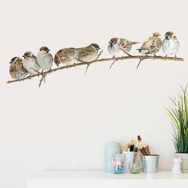 Wall Stickers: Sparrows on the Branch