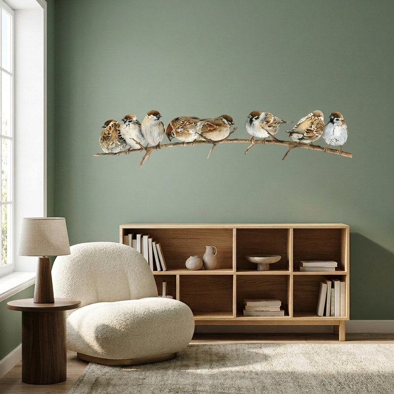 Wall Stickers: Sparrows on the Branch