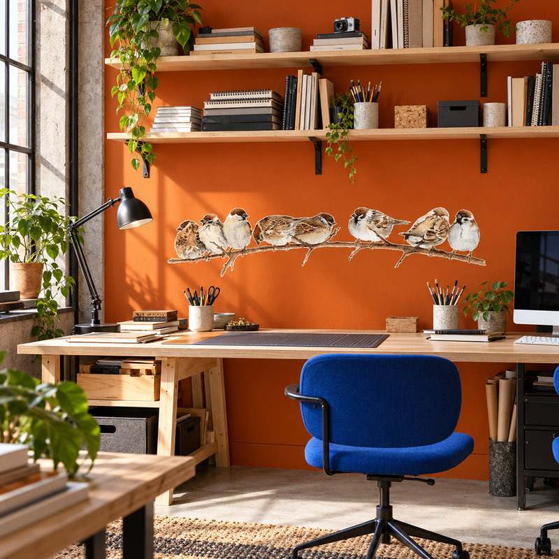 Wall Stickers: Sparrows on the Branch