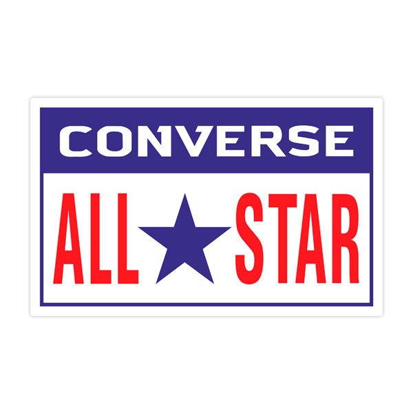 Car & Motorbike Stickers: Converse All Star rectangular