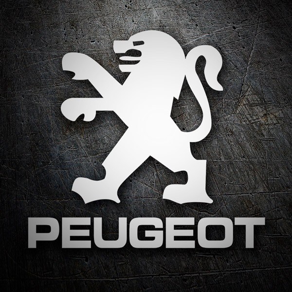 Car & Motorbike Stickers: Peugeot Logo with Stylized Lion