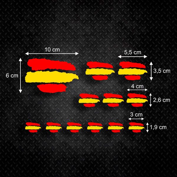 Car & Motorbike Stickers: Spain flag Kit