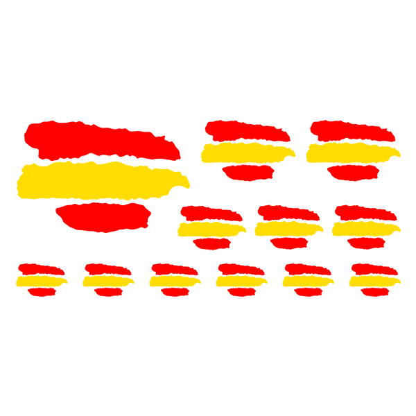 Car & Motorbike Stickers: Spain flag Kit 0