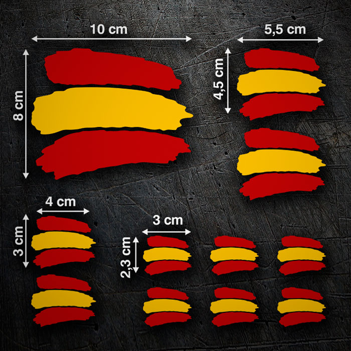 Car & Motorbike Stickers: Spain flag Kit