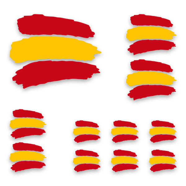 Car & Motorbike Stickers: Spain flag Kit