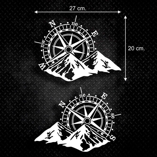 Car & Motorbike Stickers: Compass Wind Rose 4x4 0