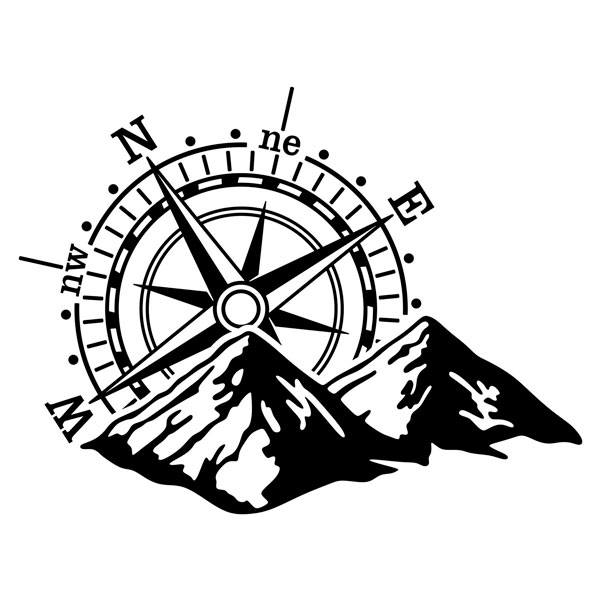 Car & Motorbike Stickers: Compass Wind Rose 4x4