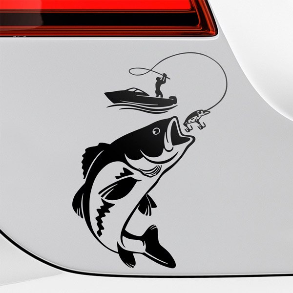 Car & Motorbike Stickers: Fish Take the Bait