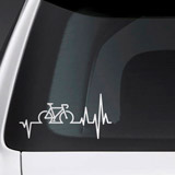 Car & Motorbike Stickers: Cardiogram Bicycle 3