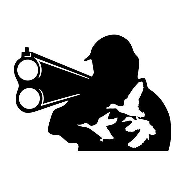 Car & Motorbike Stickers: Silhouette Hunter Aiming