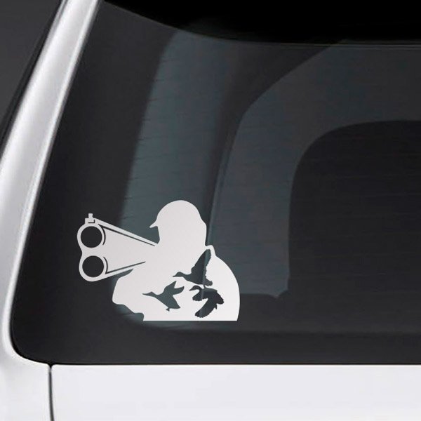 Car & Motorbike Stickers: Silhouette Hunter Aiming