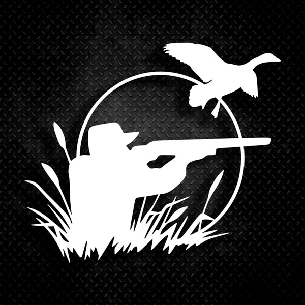 Car & Motorbike Stickers: Duck Hunter Silhouette