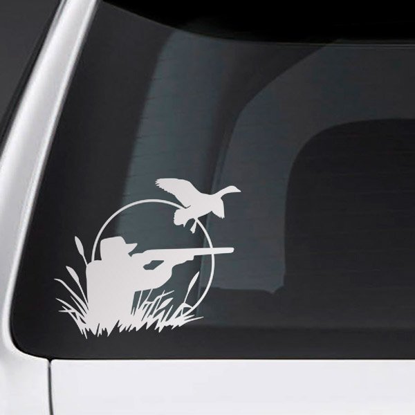 Car & Motorbike Stickers: Duck Hunter Silhouette