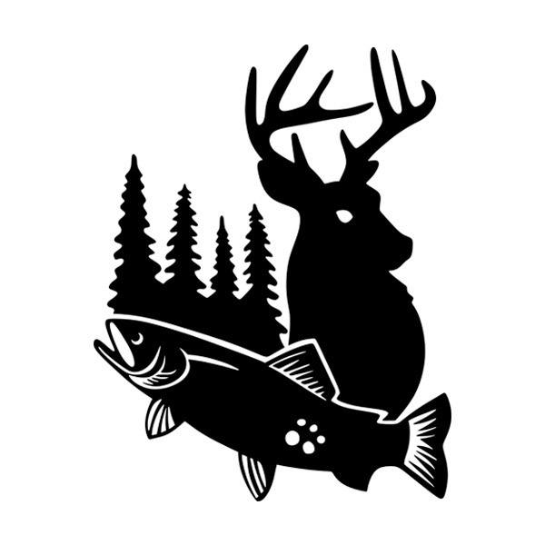Car & Motorbike Stickers: Hunting and Fishing