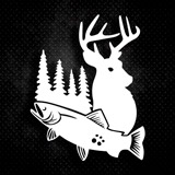 Car & Motorbike Stickers: Hunting and Fishing 2