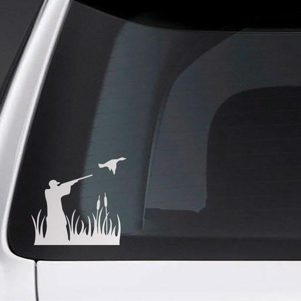 Car & Motorbike Stickers: Silhouette Hunter Shooting