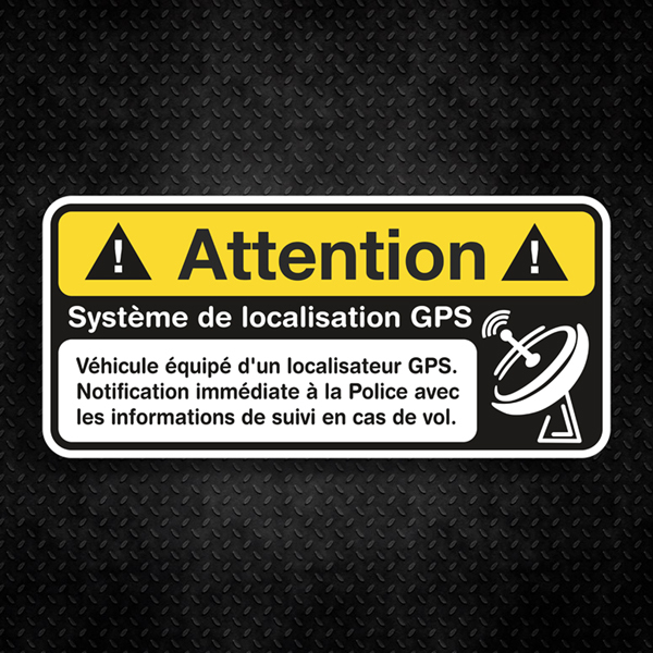 Car & Motorbike Stickers: Attention GPS 1