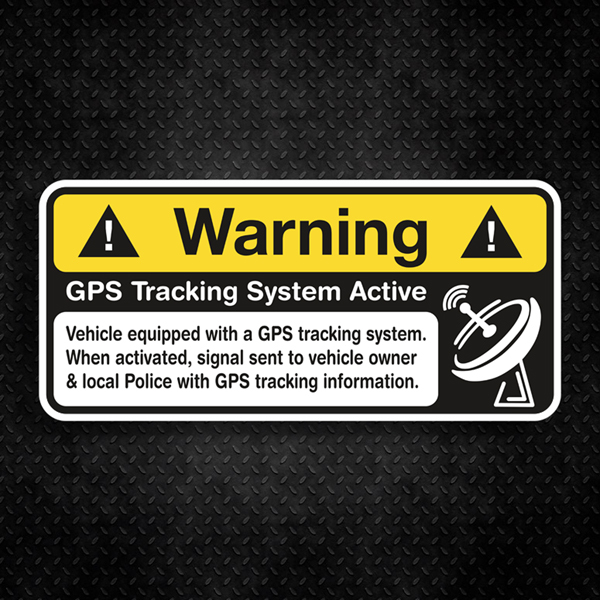 Car & Motorbike Stickers: Warning GPS