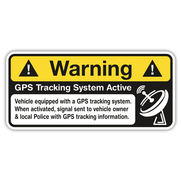 Car & Motorbike Stickers: Warning GPS
