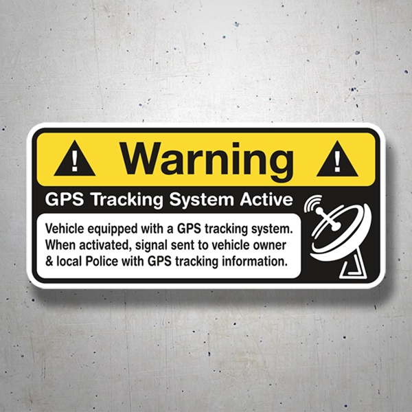 Car & Motorbike Stickers: Warning GPS