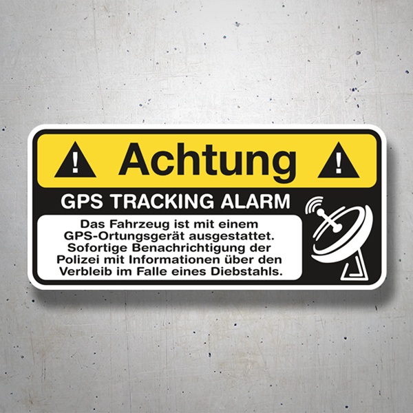 Car & Motorbike Stickers: Achtung GPS