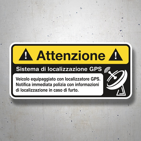 Car & Motorbike Stickers: Attenzione GPS