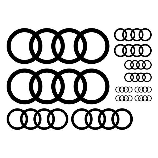 Car & Motorbike Stickers: Set 12X Audi