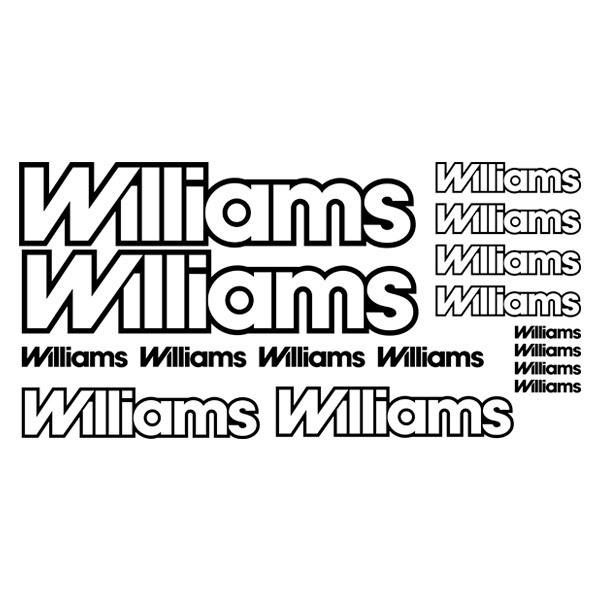 Car & Motorbike Stickers: Set 16X Williams