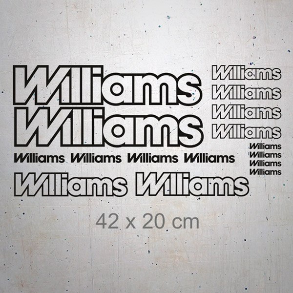 Car & Motorbike Stickers: Set 16X Williams