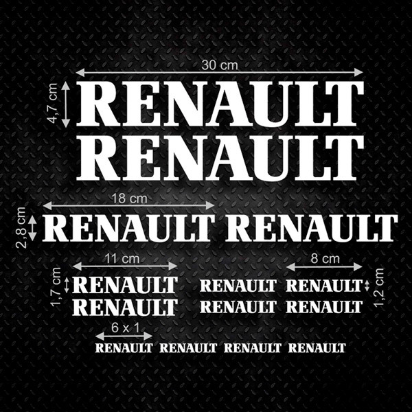 Car & Motorbike Stickers: Set 14X Renault