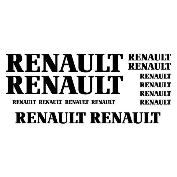 Car & Motorbike Stickers: Set 14X Renault