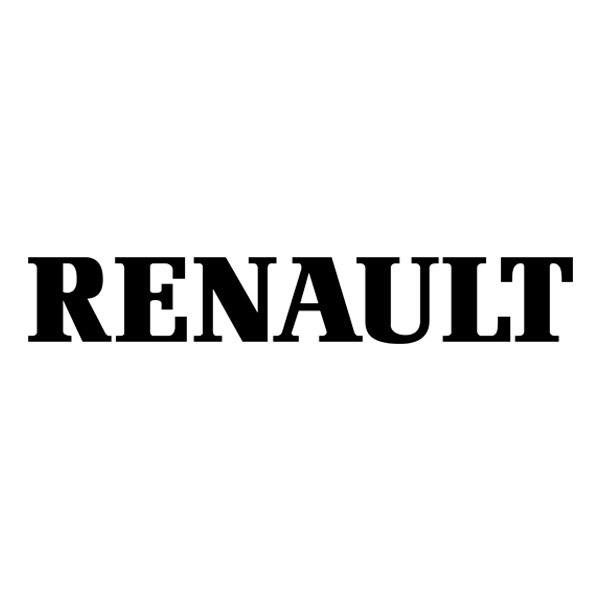 Car & Motorbike Stickers: Renault Logo Centered in Yellow