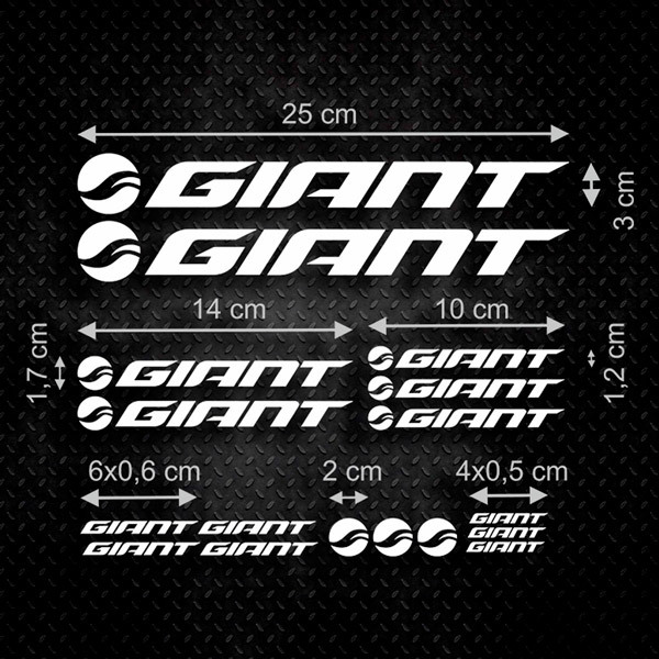 Car & Motorbike Stickers: Set 17X Giant 0