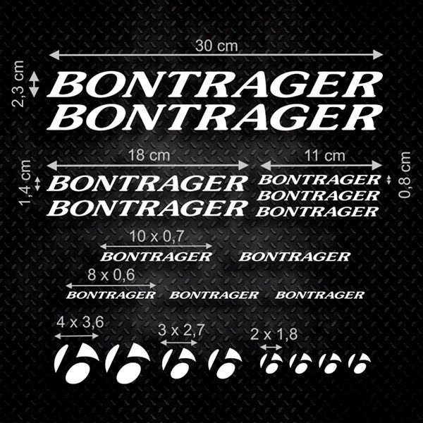 Car & Motorbike Stickers: Set 20X Bontrager