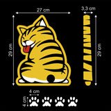 Car & Motorbike Stickers: Windscreen Wipers Cat Yellow 4