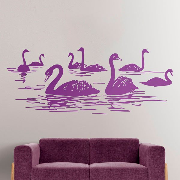 Wall Stickers: Swans on the Lake