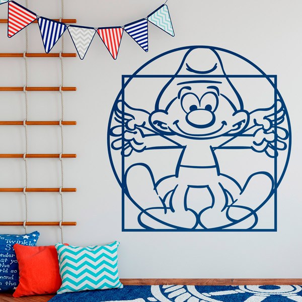 Stickers for Kids: Vitruvian Smurf